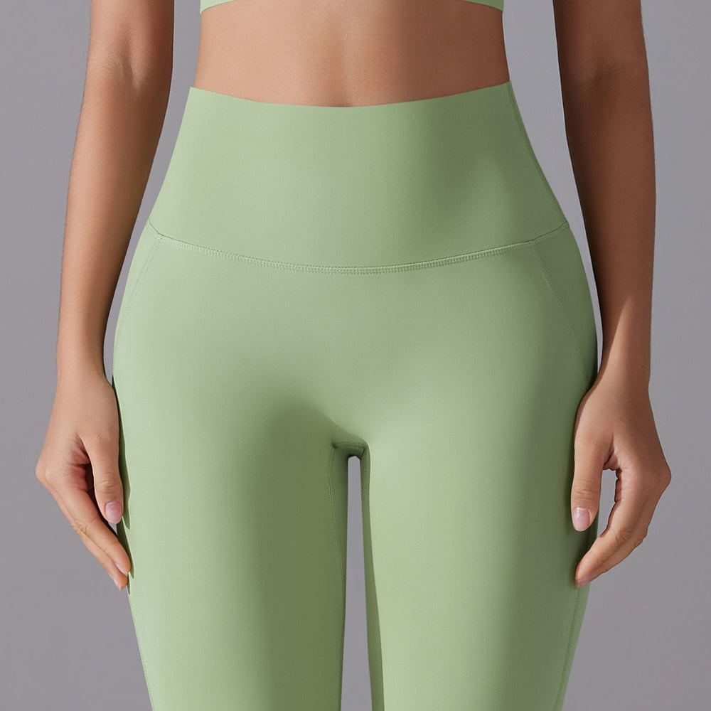New arrival free underwear without embarrassing lines high waist tight nude nine-point pants sports running fitness high elastic yoga pants