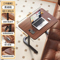 Adjustable height mobile desk with universal wheels, bedside table, reinforced legs, home desk for bedroom, living room, sofa, study table