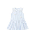 Girls' sleeveless pleated skirt summer  new style baby girl chic sweet cute embroidered sailor collar dress