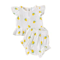 new european and american style spring/autumn girls' white sleeveless top + shorts set for babies