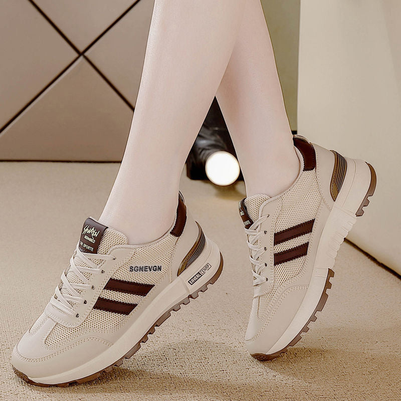 plus size women's shoes 2025 new mesh autumn versatile casual sneakers non-slip comfortable travel shoes