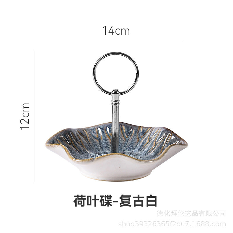 Ceramic jewelry dish - instagrammable european style, exquisite high-end trinket organizer, creative desktop display