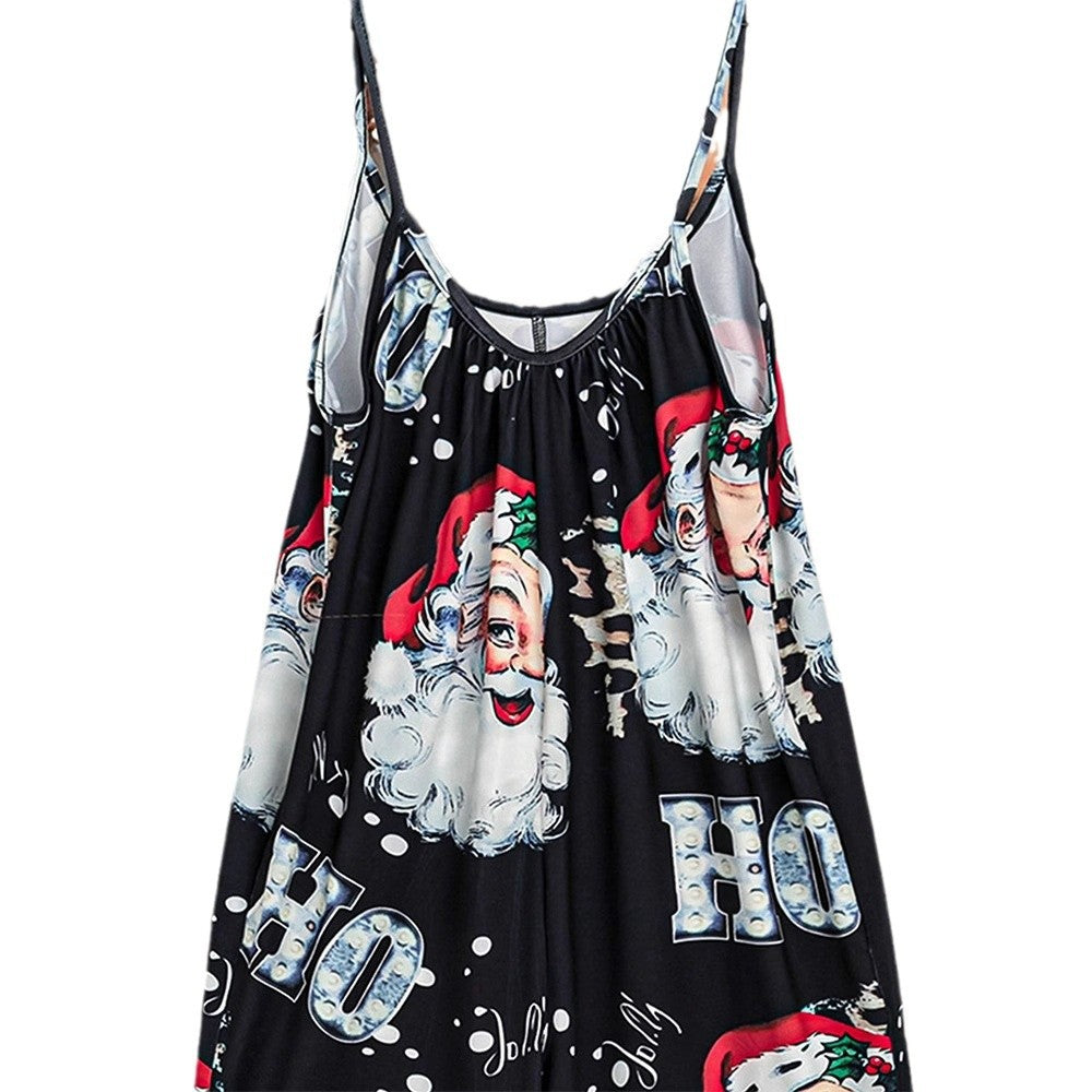 fashion   christmas pocket lazy suspender jumpsuit stylish street
