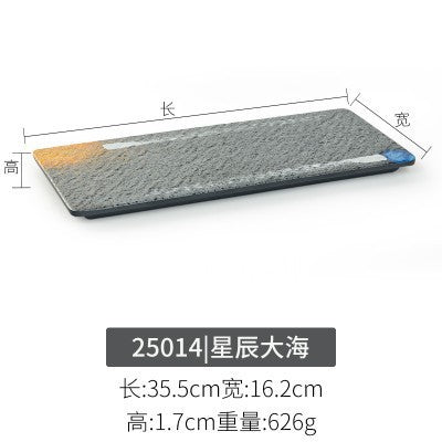 Melamine plate japanese plastic barbecue plate imitation porcelain round flat plate barbecue plate restaurant hot pot tableware dish plate commercial