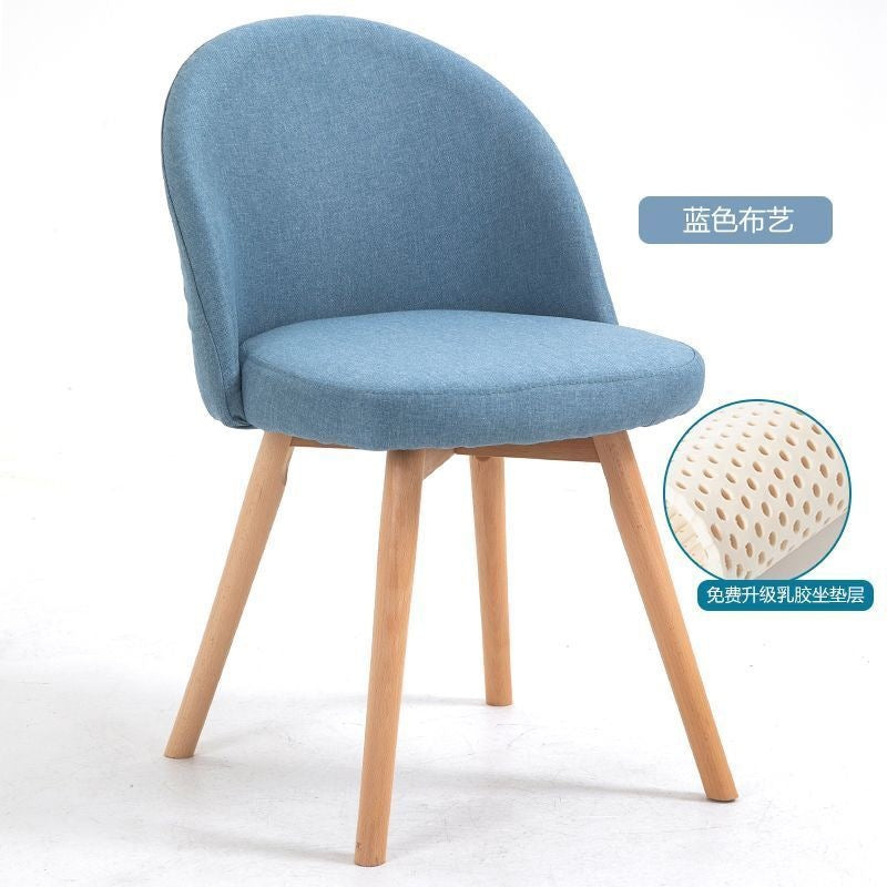 Computer chair for homesolid wood dining chair casualsittingplaid study desk stool girl bedroom makeup chair designer