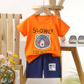 Kids' short-sleeve set: 100% cotton boys' t-shirt & baby summer outfit - girls' shorts, infant clothing, wholesale summer apparel