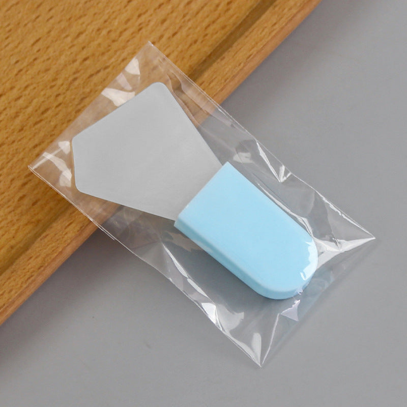 Cosmetic beauty silicone-like brush mask applicator - short handle, new mini mud mask smoothing facial beauty tool