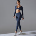 New women's seamless quick-dry yoga outfit set - high-waisted, anti-odor leggings & top for running, workout & fitness