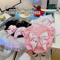 Kids' 100% cotton short-sleeve t-shirt, girls' top, baby girl bowknot outfit, class a clothing, big & tall girls' korean style