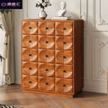 Medieval style solid wood chest of drawers multi-layer creative living room ripple cabinet medieval style storage tv cabinet chest of drawers