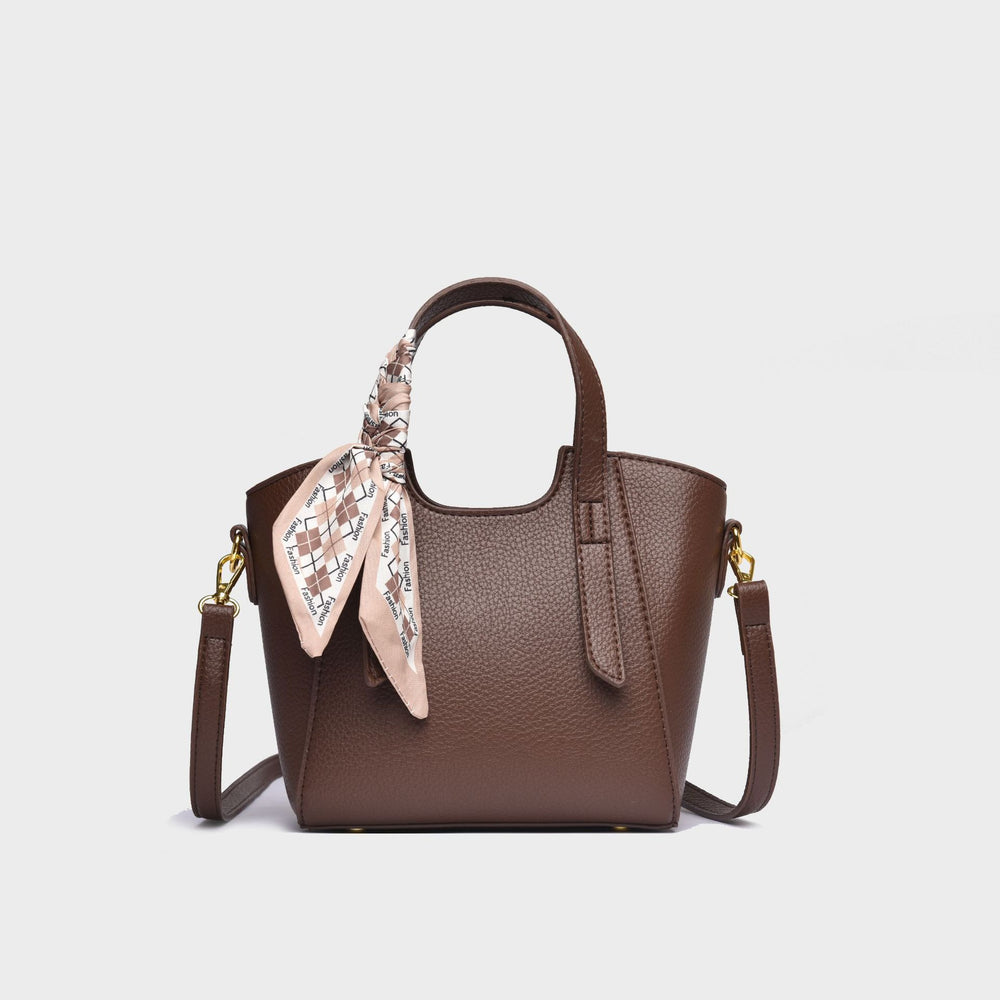 2026 spring new women's silk scarf bag - versatile fashion shoulder & crossbody bag - minimalist solid color work & commute tote bag