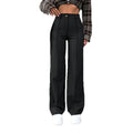 Women's solid color casual business pants  style casual trousers commuting pants straight leg pants cross-border
