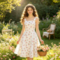 Yimingzhi: new  european and american style women's floral print short cami dress for teens (export)