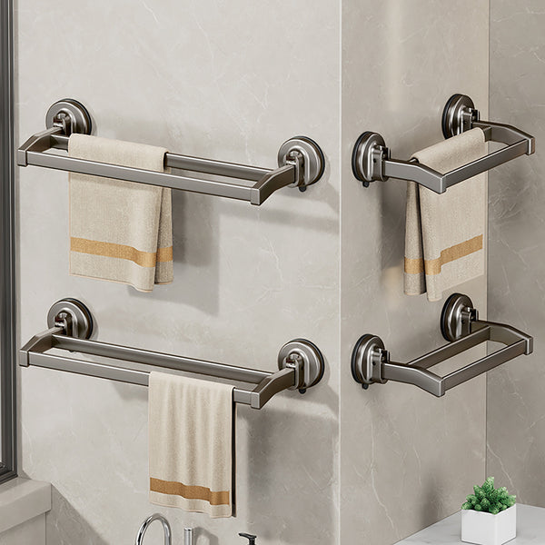 New suction cup towel rack bathroom toilet towel bar thickened hanging rod bath towel toilet non-punching folding rack
