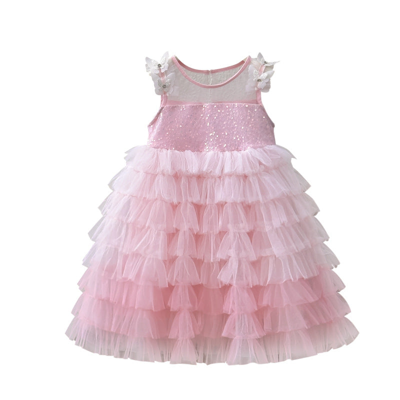 【clearance】girls' princess dress  new summer heavy-duty tutu cake dress kids' super fairy gown