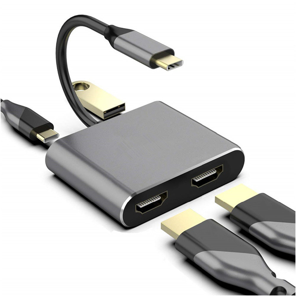 4-in-1 display expansion dock: usb to dual hdmi adapter, 4-in-1 mobile phone & tablet type-c hub