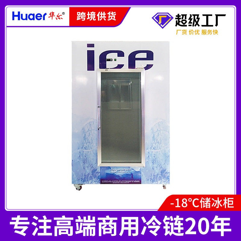 110v cold chain commercial freezer glass door large capacity ice freezer foshan manufacturer ice storage freezer personalized