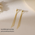 Niche stylesense of design pearl tassel earrings for women, two-wear stylish unique casual earrings, silver needle earrings