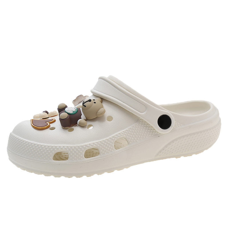 Eva clogs women's summer fun thick sole cute outdoor wear soft sole lightweight beach anti-slip sandals slippers women cartoon