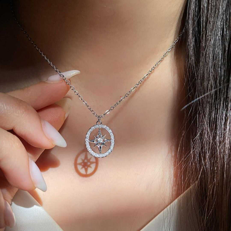 European and american cross-border fresh & sweet alloy angel wing heart pendant necklace - light luxury, niche, everyday versatile jewelry