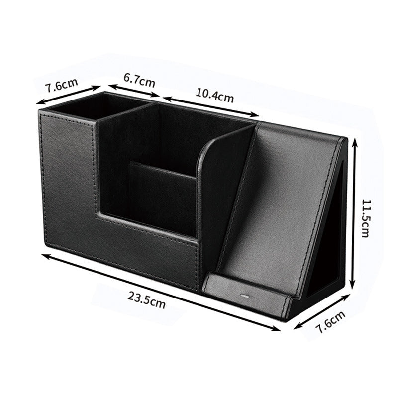Creative office pen holder wireless charging, multi-functional office desktop storage box, mobile phone wireless charging seat bracket