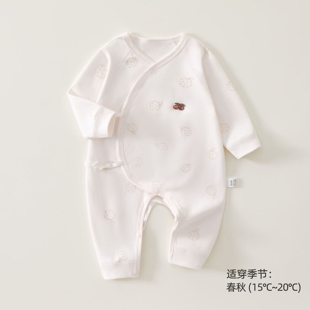 Babibele pure cotton boneless baby rompers all year round butterfly clothing toddler onesie long sleeves belly protection home clothes