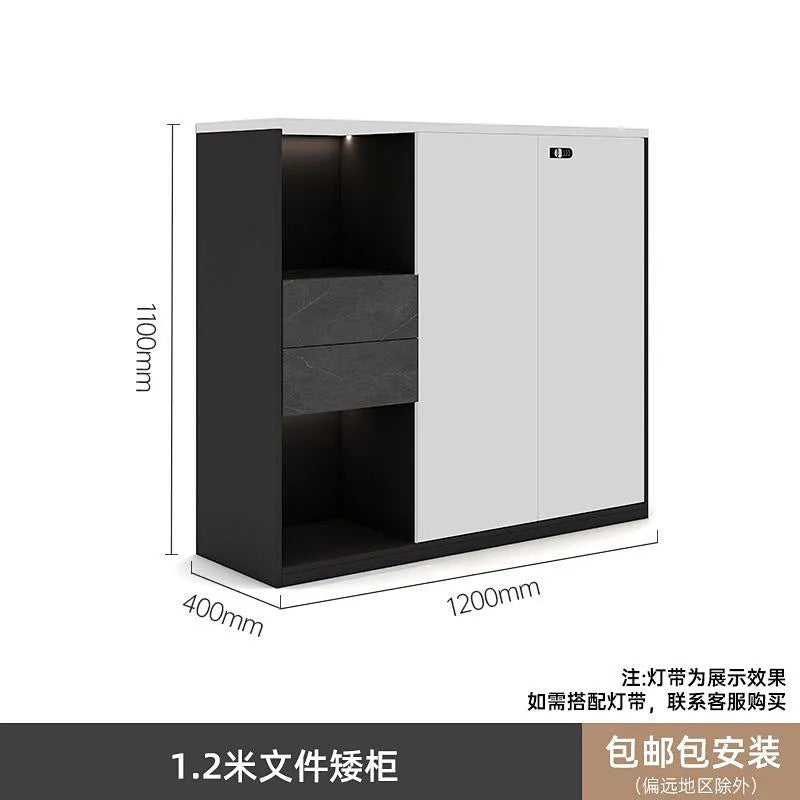 Office file cabinet wooden storage cabinet with lock information cabinet partition miscellaneous storage cabinet floor cabinet low cabinet combination
