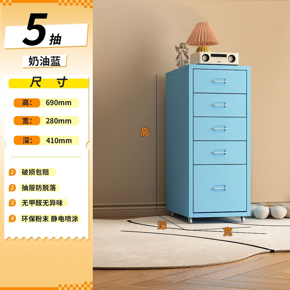 For home under the table file cabinet drawer cabinet storage cabinet iron storage cabinet slit storage cabinet iron file drawer cabinet