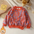 Autumn/winter kids' fleece-lined sweatshirt - warm, thickened base layer for boys and girls - korean style long sleeve pullover - wholesale
