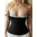 women's summer  new french retro lace patchwork high-end elegant outerwear top