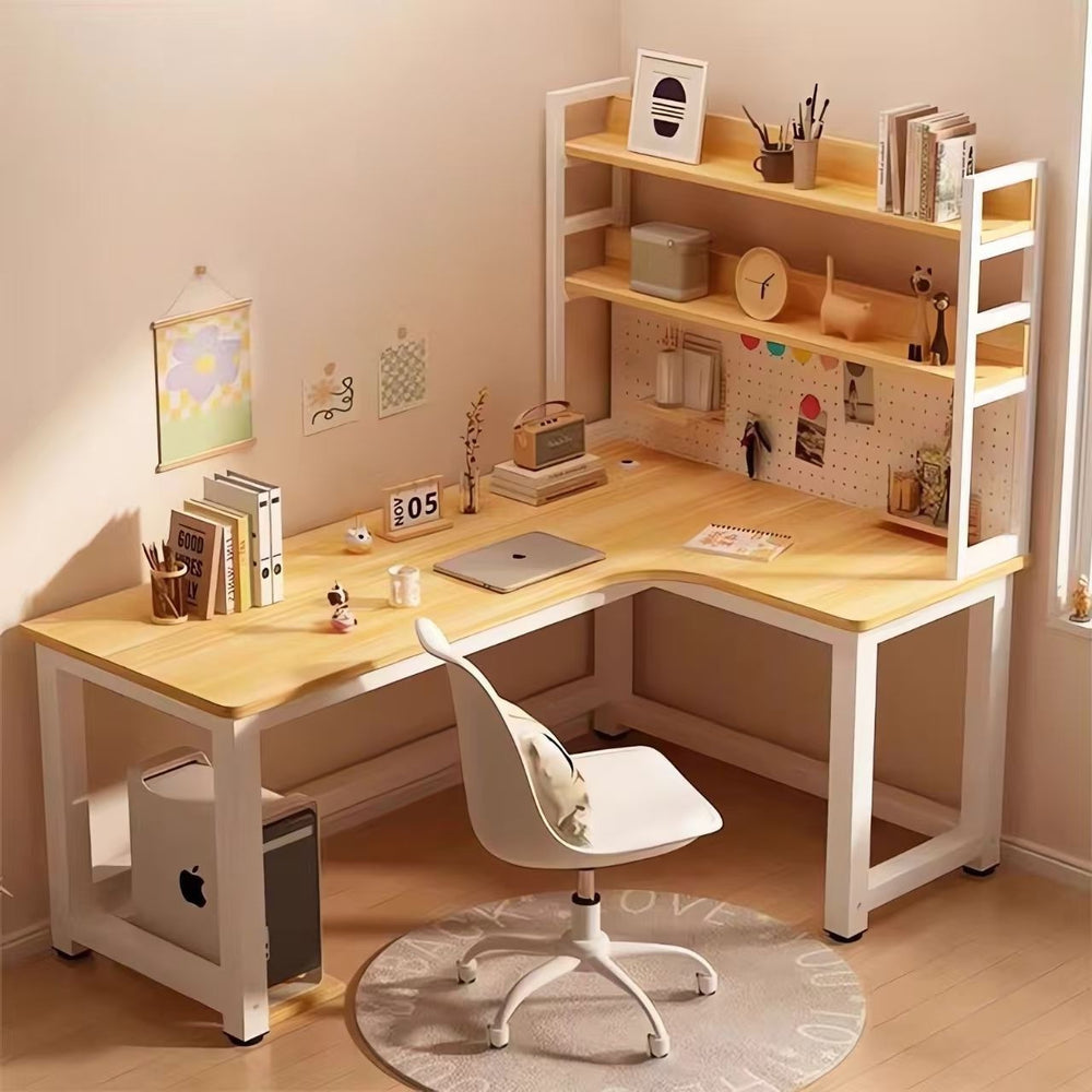 Corner gaming desk double computer desk desktop home desk bookshelf combination bedroom office desk writing desk gaming