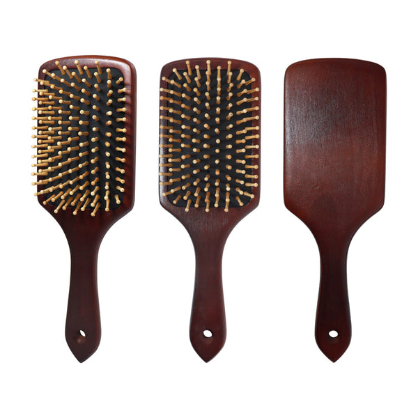 Cross-border supply, black solid wood massage air cushion comb, large hair airbag comb, portable styling comb manufacturer