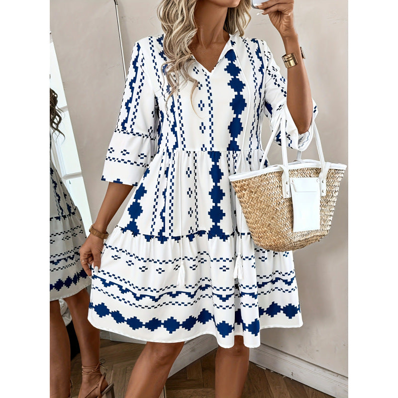 listing: new  women's original bohemian style printed dress