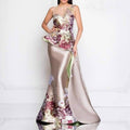 2025 spring new arrival dress - amazon european & american style women's banquet dress, elegant year-end party dress, embroidered floral long dress