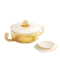 Baby ppsu food bowl with lid, infants and toddlers eat rice cereal and drink porridge, with handle, silicone, drop-proof, steamer-safe, suction bowl