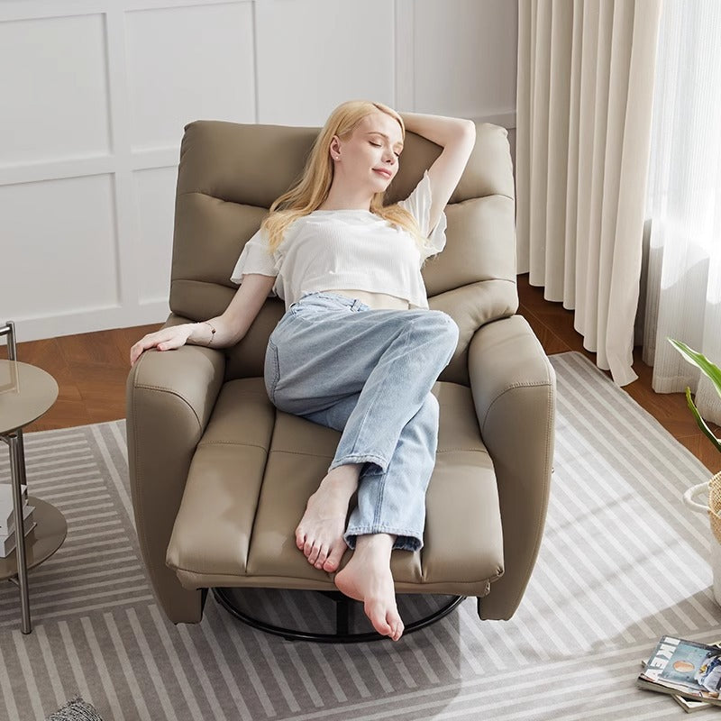 Single lazy electric sofa living room genuine leather functional sofa small apartment piano key space first class sofa cabin