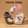 Eva kids' clogs - summer girls' indoor anti-slip leopard print kt cat slippers - toddler & big kids' beach sandals