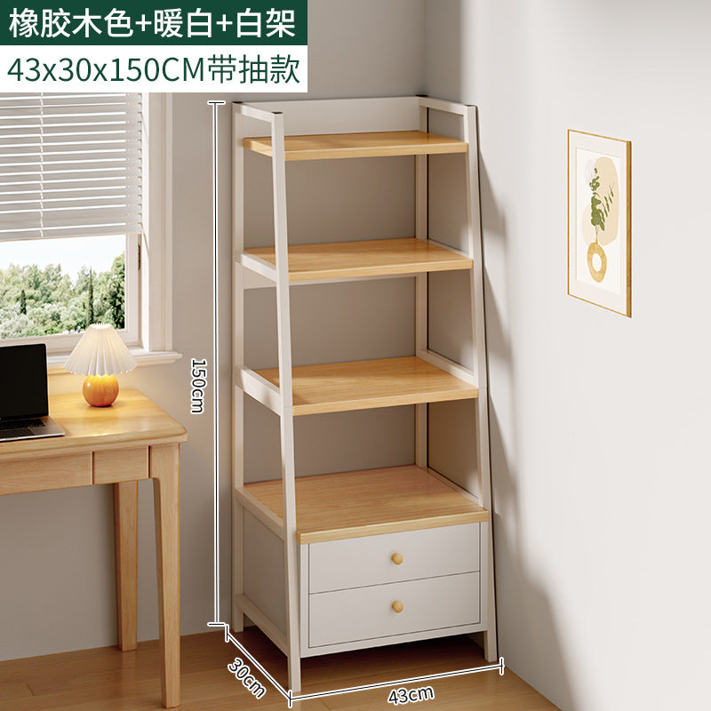 Shelf Floor-to-ceiling multi-layer storage rack Shelf next to desk Multifunctional household cabinet Living room Bedroom storage rack