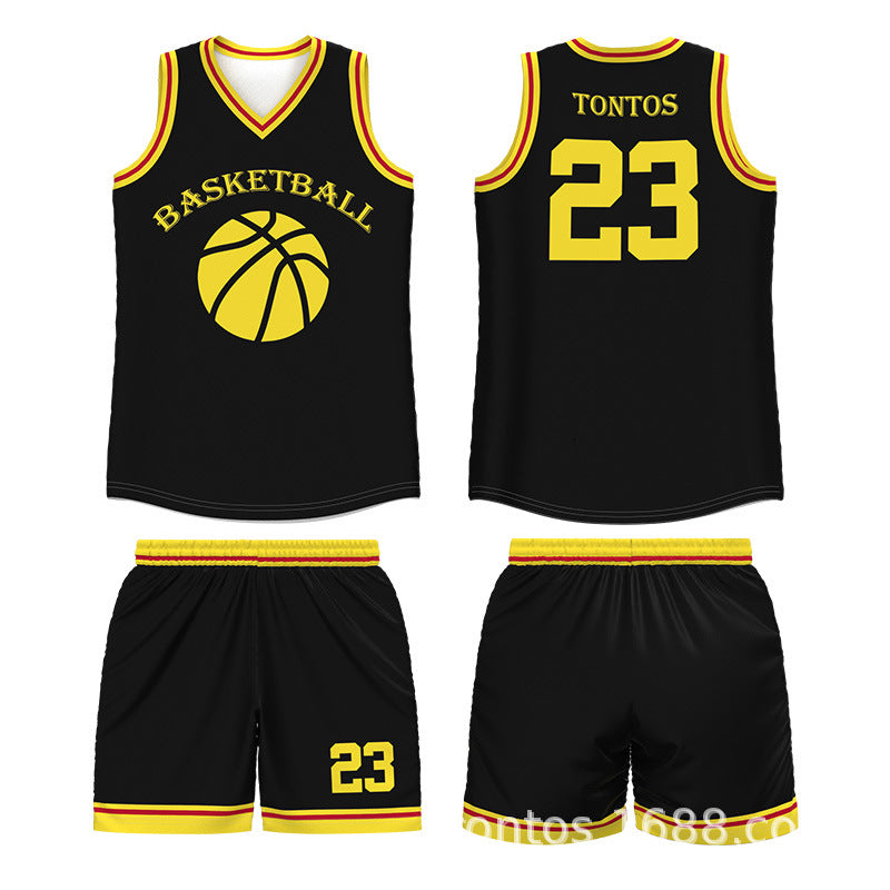 Adult game training jersey sports basketball jersey heat transfer quick drying jersey basketball jersey set custom printing