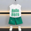 Boys' sleeveless summer outfit set -  new arrival - stylish boys' activewear for toddlers and young children - wholesale summer clothing