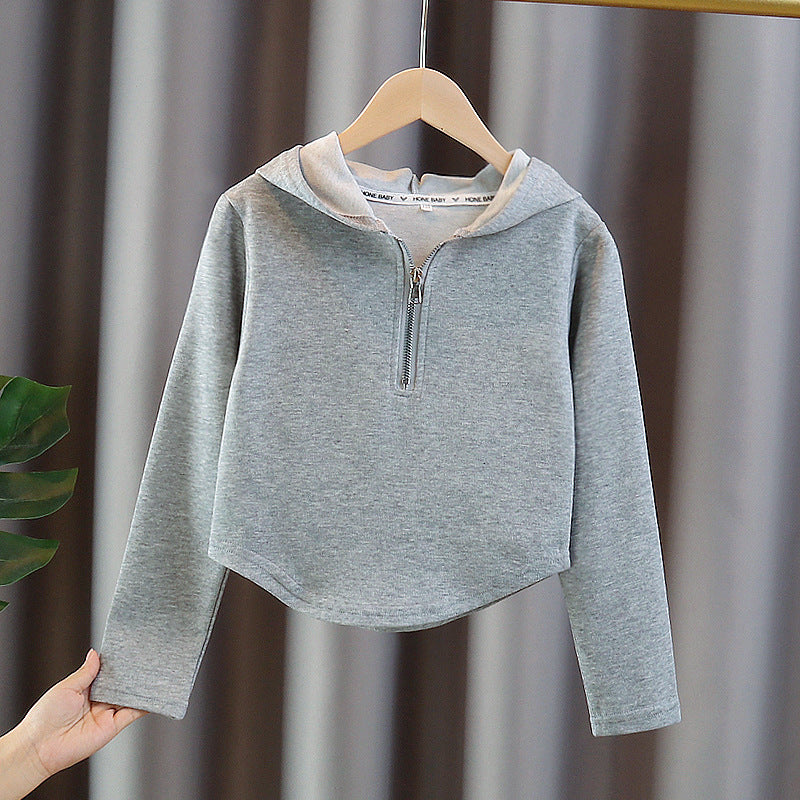 Girls' hoodie - new spring/autumn/winter  collection - stylish and trendy, perfect for layering. long-sleeved casual top for kids and teens