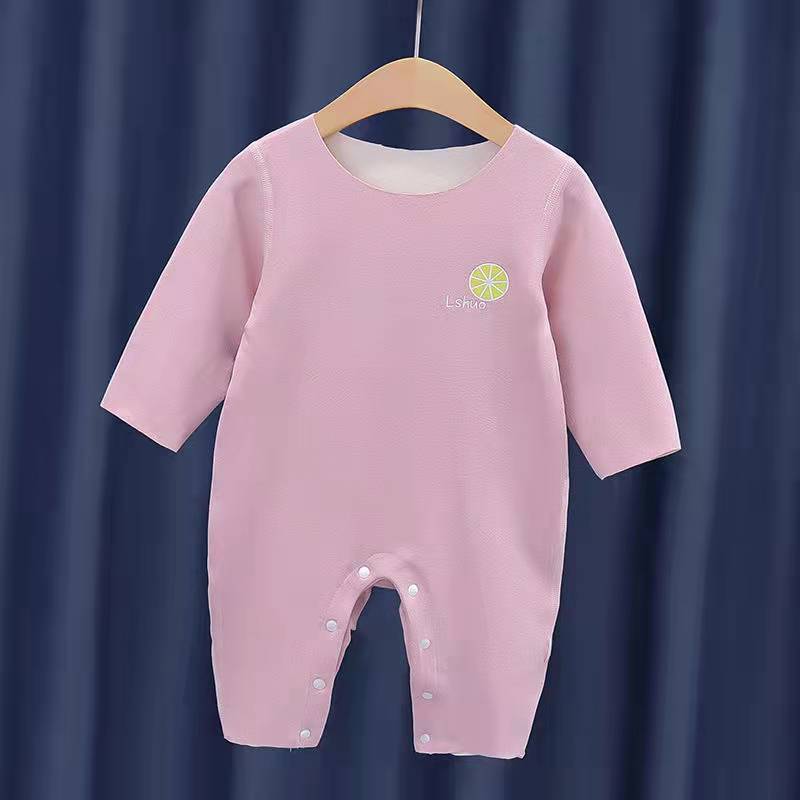 Infant and toddler german velvet romper - unisex, comfortable double-sided fleece, stylish onesie for home and crawling