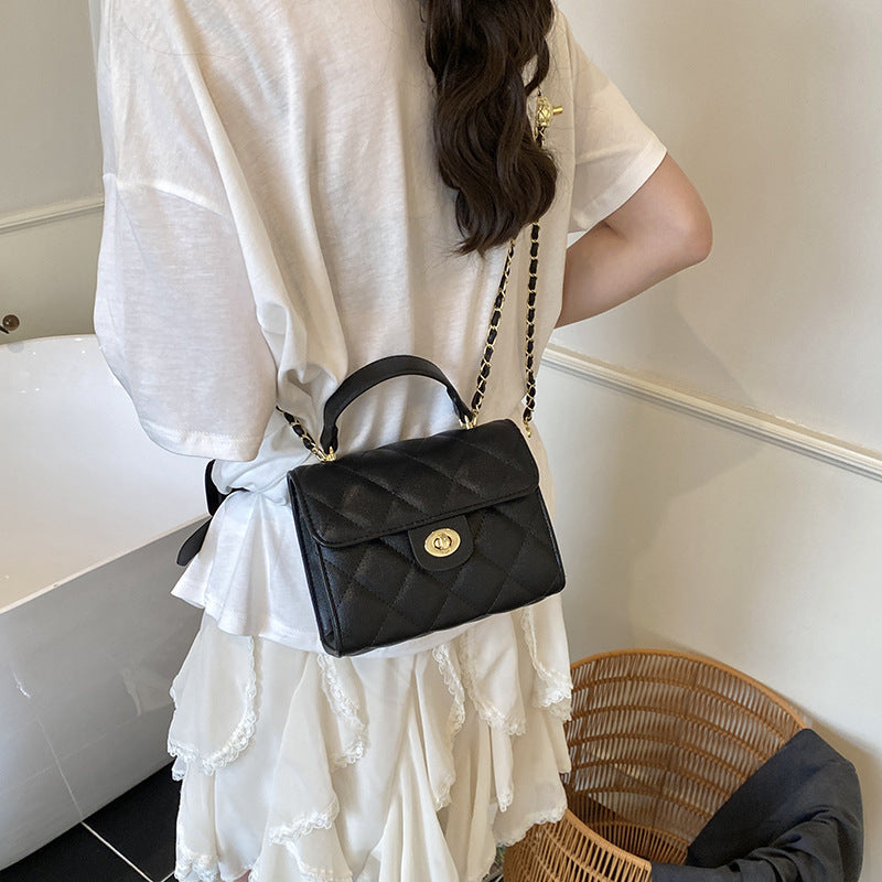 Foreign trade rhombus chain mini bag women's 2025 new high-end niche portable small square bag fashion messenger bag