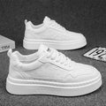 2025 spring new korean style trendy versatile white sneakers men's fashion athletic shoes lightweight lace-up casual shoes for students