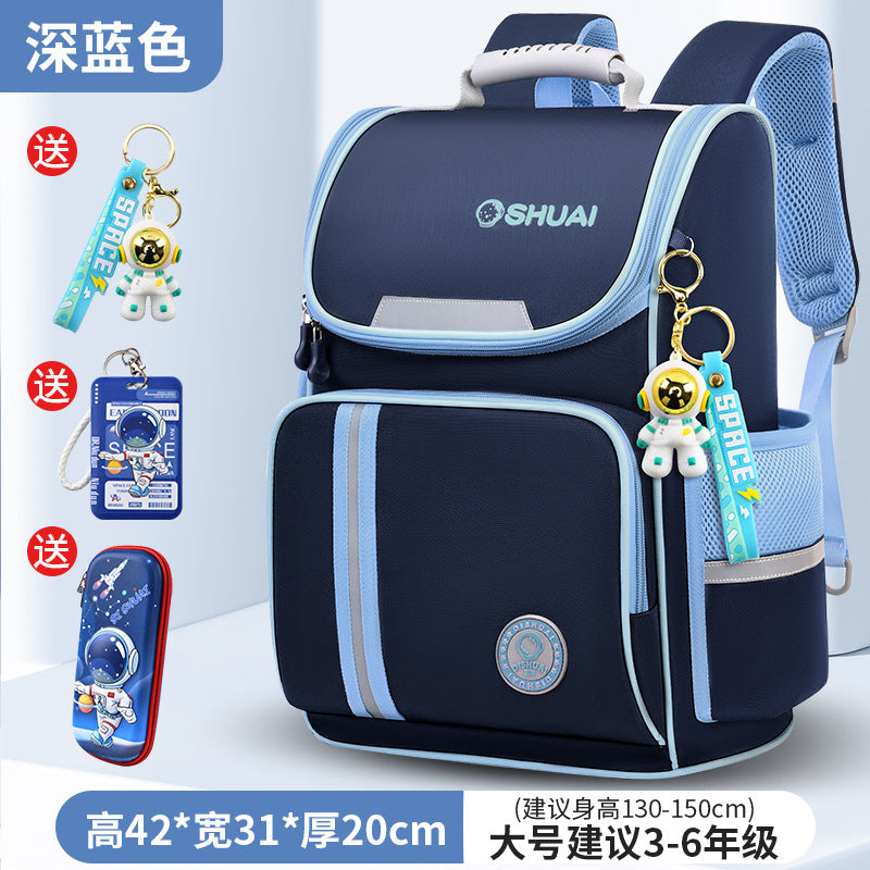 2026 new children's backpack for boys and girls, grades 1-6: large capacity, lightweight, and spine-protecting design