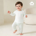 Baby two-piece pajama set - summer long sleeve air conditioning suit - lightweight summer loungewear for babies