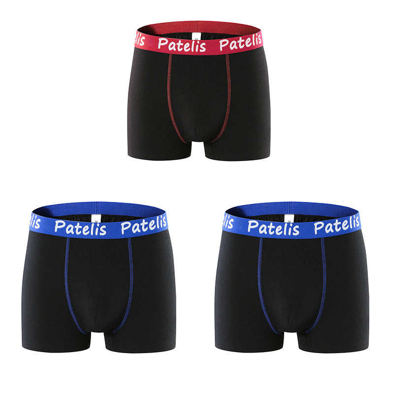 Boys' Panties Fashion Sports Cotton Panties Mid-Waist Men's Boxers Shorts 90-140kg