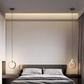 New trendy bedside pendant light, creative and unique wall lamp for bedroom, living room tv background wall, hanging wire lighting fixture