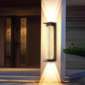 Solar powered waterproof luxury wall light - up & down lighting for outdoor balconies, villas, garden pillars, and chinese-style walls