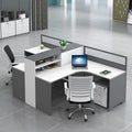 Saint li office desk partition - modern minimalist workstation for 4/6 people - ideal for finance offices - desk and chair combination